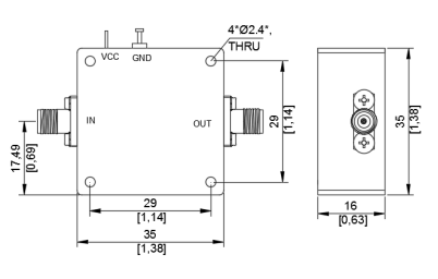 5.4 To 5.9 GHz 32dBm Power Amplifier with 30 dB Small Signal Gain
