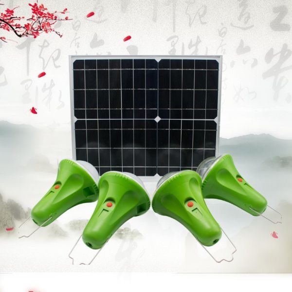 CCC 50000 Hours 435Lum 12V Solar Lighting Kit With Remote Control Mini Solar Panel Battery Lighting Power System