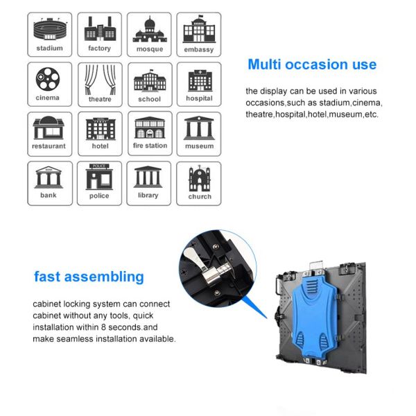 High Intensity Full Color LED Display Module Good Heat Dissipation Dust Proof