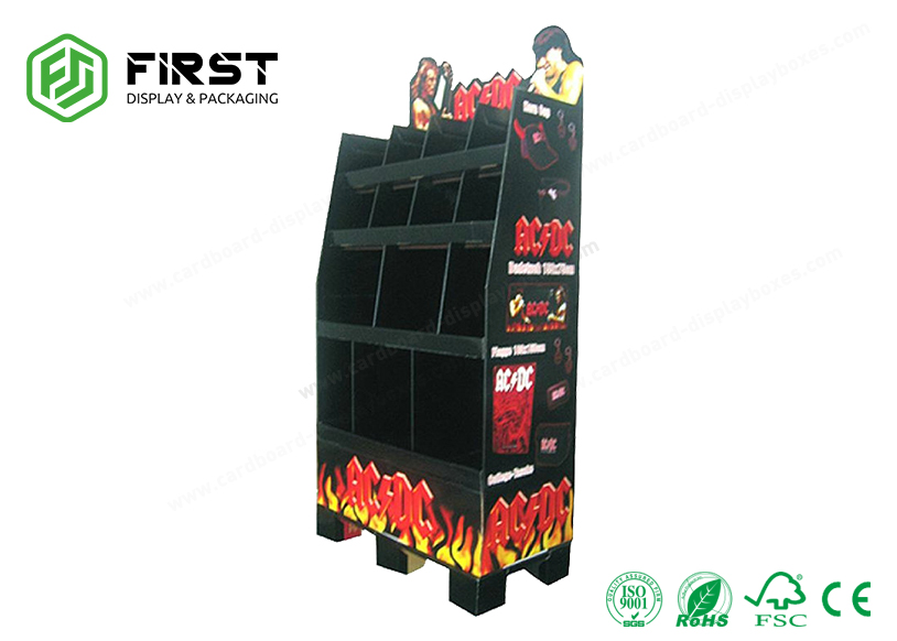 Colorful Printing Cardboard POP Displays Custom Design Retail Cardboard Shelf Floor Display