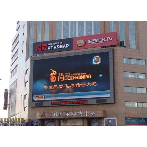 Wall mounted outdoor fixed led display P6 SMD3535 High brightness 6800 cd/㎡