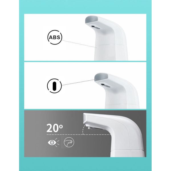 White Refillable Deck Mounted Automatic Soap Dispenser