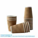Christmas Disposable Coffee Cups 12 Oz Insulated Ripple Wall Cup With Lid, Xmas