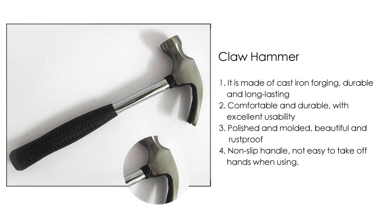 JYH-HTS09-8 Decoration Household Tool Sets With Claw Hammer