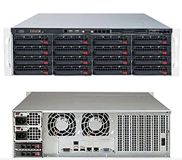 12G SAS 3U Supermicro Superstorage Server 6039P-E1CR16H 16x SATA/SAS LSI 3108 Dual 10 Gigabit Ethernet