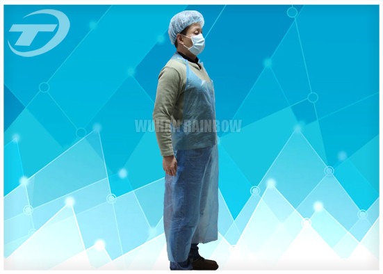 Blue Color Disposable Polythene Aprons 69 X 107 Cm Waterproof