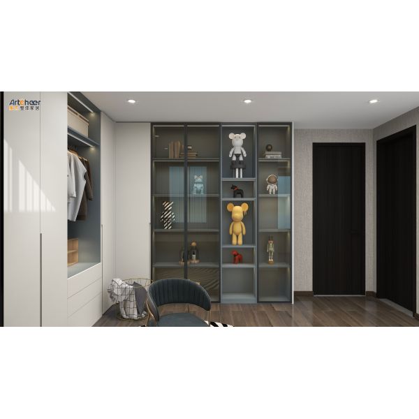 Maximize Your Bedroom Storage with Artcheer's Customized Wooden Wardrobe and LED Closet