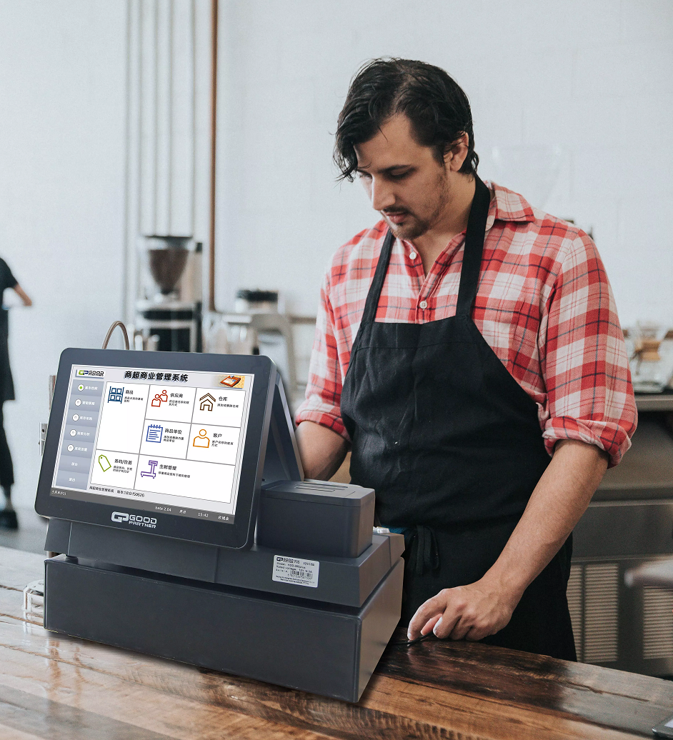 Restaurant Checkout Machine with Resistive/Capacitive Touch Panel and Thermal Printer