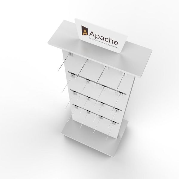 POP Sock Display Stand Double Sided Wooden Retail Sock Display Rack For Clothes Shop