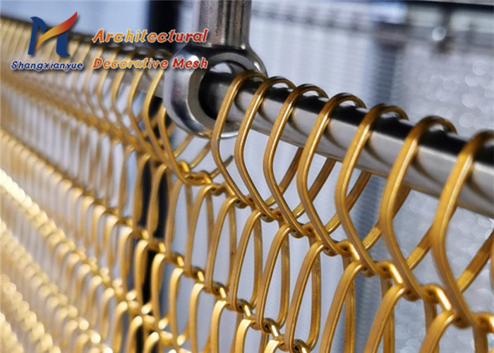 China Restaurant Cladding Spiral Wire Mesh 15mm 316 Stainless Steel wholesale