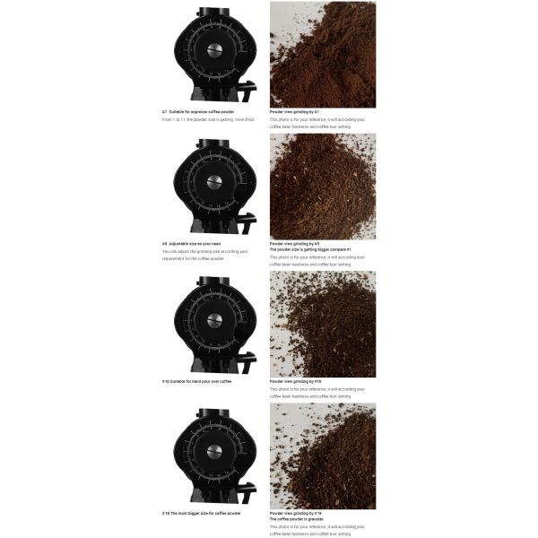 Electric Coffee Bean Grinder with Cleaning Cycle and Rust-Resistant Aluminum Housing