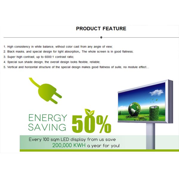 Energy saving video display Outdoor SMD P10 P16 LED Display Screen