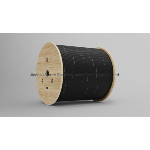 FTTH Flat Drop Cable With FRP Strength LSZH Fiber Optic Cable