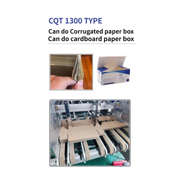 CQT-1300 Automatic Corrugated Box Pasting Machine for 4 6 Corner Folding and Gluing