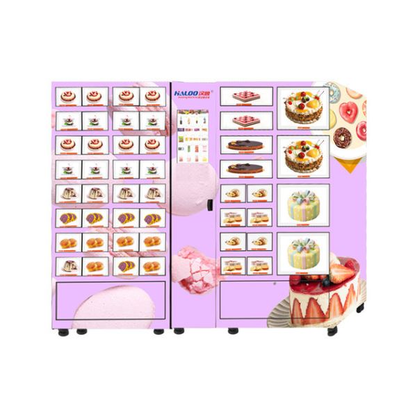 Refrigerated Locker Vending Machine Seafood Birthday Cakes Fresh Food Vending Machine Lockers