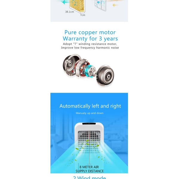 35m2 Cool Wind Air Cooler , Axial Swamp Cooler Air Conditioner