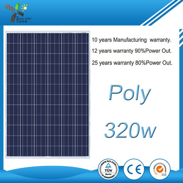 High Efficiency Poly Crystalline Solar Panel 320W With 90cm UV Resistance Cable