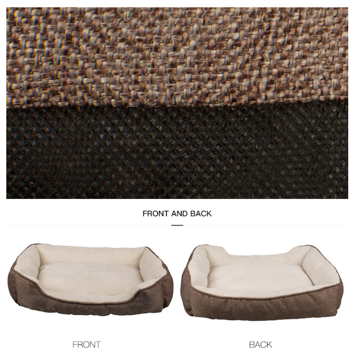 50*40*13cm Sustainable linen soft plush dog warm beds Plush Materials