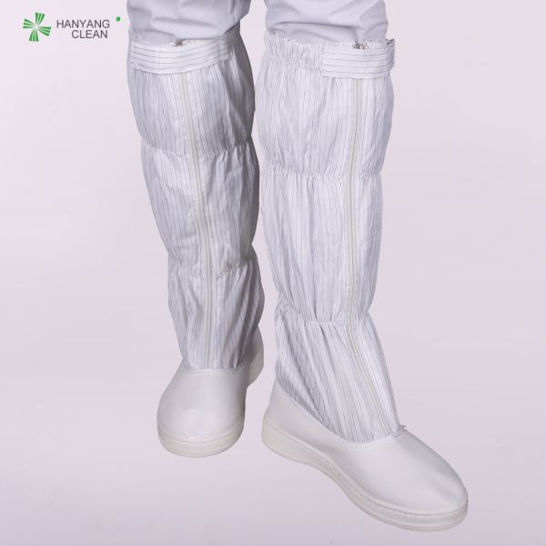 Unisex Cleanroom Anti Static Booties Breathable For Electronic Industry