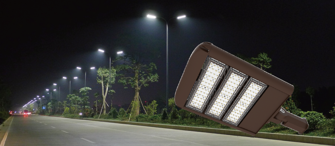 300W LED Area Lighting Fixtures 54000lm , Commercial Parking Lot Lighting Fixtures