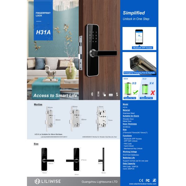 Electronic Door Locks WiFi Bluetooth Unlock