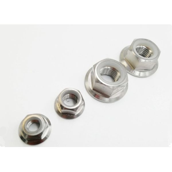Gr1 Gr2 Titanium Hex Flange Nut Fastener For Off Road Automobile Motorcycle