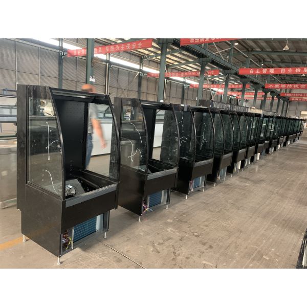Semi Vertical Self Service Refrigerated Displays With Positive Temperature