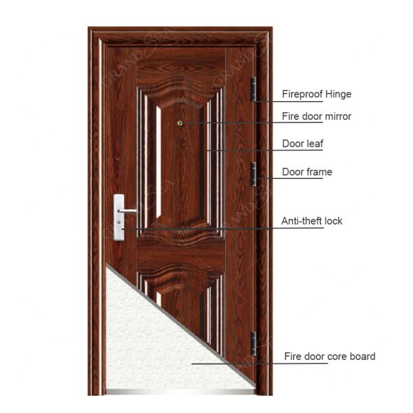 Escape Fire-proof Doors Custom Fire Rated Steel Exit Door Windproof Fire Door
