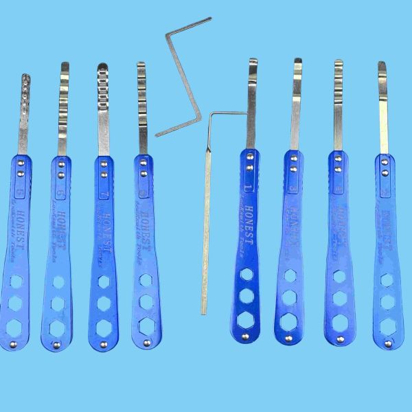 8pcs Lock Pick Hook Blue House Lock Pick Set XQ Honest for self study