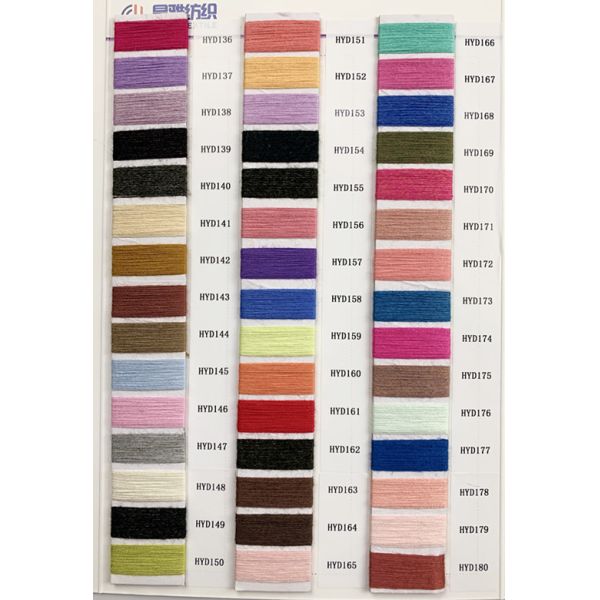 Very soft and flexible knitted yarn 28S/2 VISCOSE NYLON PBT 200 colors of core-spun yarn for flat machine sweater