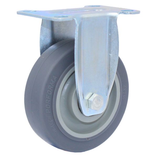 100kg 3inch 4inch 5inch Industry Trolley Grey Polyurethane Plastic Caster Wheel with Brake