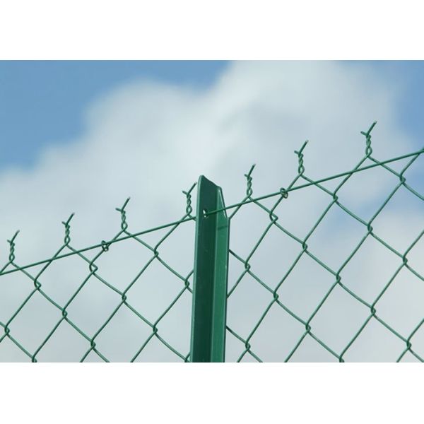 25-100mm Chain Link Wire Mesh / 25m Diamond Chain Link Fence For Garden
