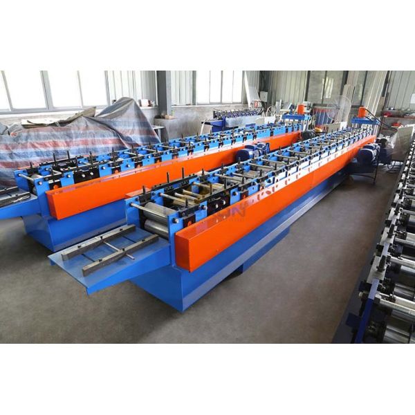 18 Stations Steel Door Frame Roll Forming Machine High Speed Hard Chrome Coated