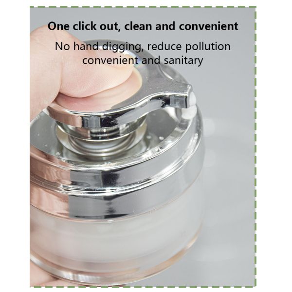 70g Round Acrylic Cosmetic Airless Jar Packaging For Eye Cream