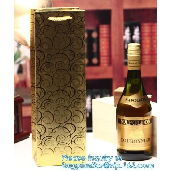 tea brown paper bag with logo print eco friendly With Ribbon Handles wine packaging offset bags,Decorative Paper Bags wi