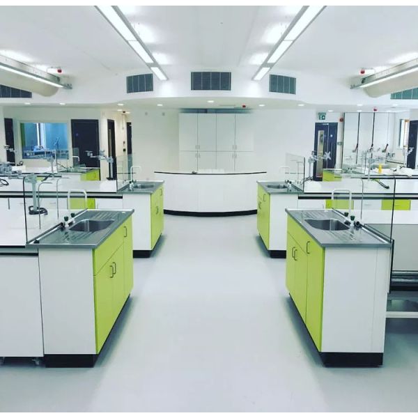 L750mm School Laboratory Furniture Epoxy Resin Lab Workstation Bench PP Sink