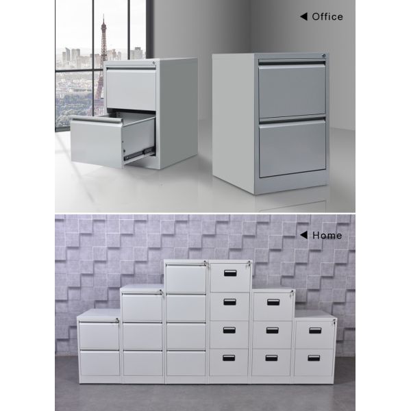 Two Drawer 0.05 CBM 1.2mm Vertical Steel Cabinet