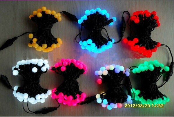 Outdoor Red LED Globe Ball String Lights