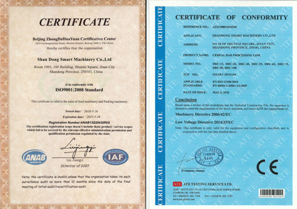 High Efficiency Crispy Oats Making Machine For Chocolate Oatmeal Bars