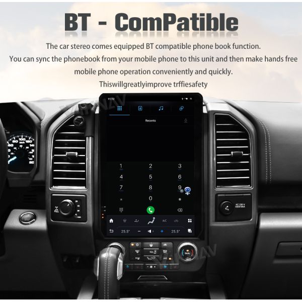 Android Auto Head Unit For Ford Raptor F150 F250 / F350 / F450 2015-2020 Touch Screen 14.5 Inch GPS Navigation Carplay