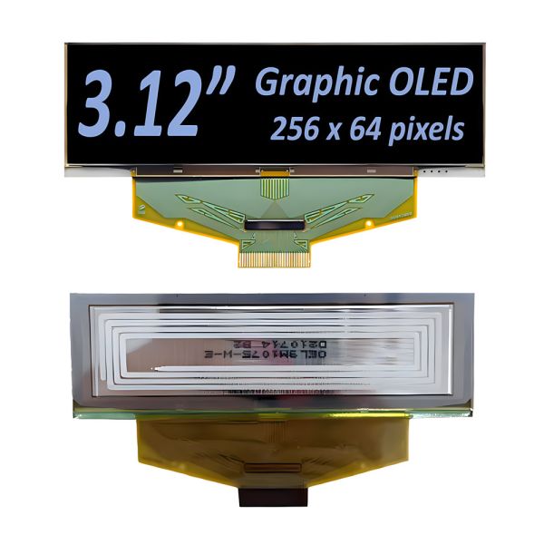 3.12 Inch Industrial Grade OLED Display Module- 256x64 Pixels, 30-Pin with SPI, I2C Interfaces
