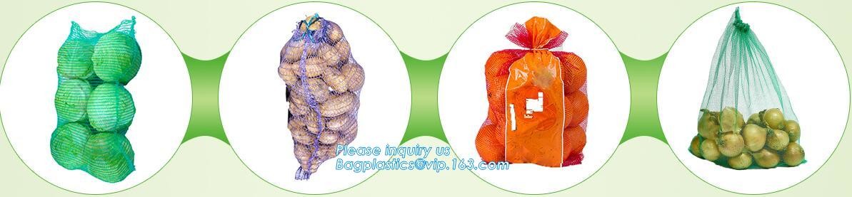 Eco-friendly FDA Certificate Plastic Vegetable Pack Raschel Mesh Bag,pe raschel net bag&pp raschel mesh bag