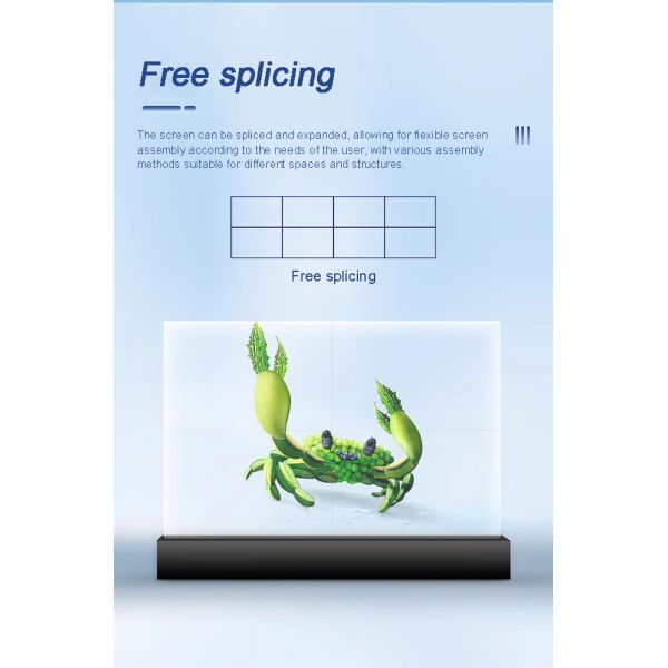 Ultra HD Transparent OLED Signage 21.5" See Through OLED Screen