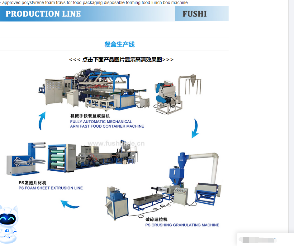 Polystyrene Foam Trays Forming Machine For Disposable Food Packaging