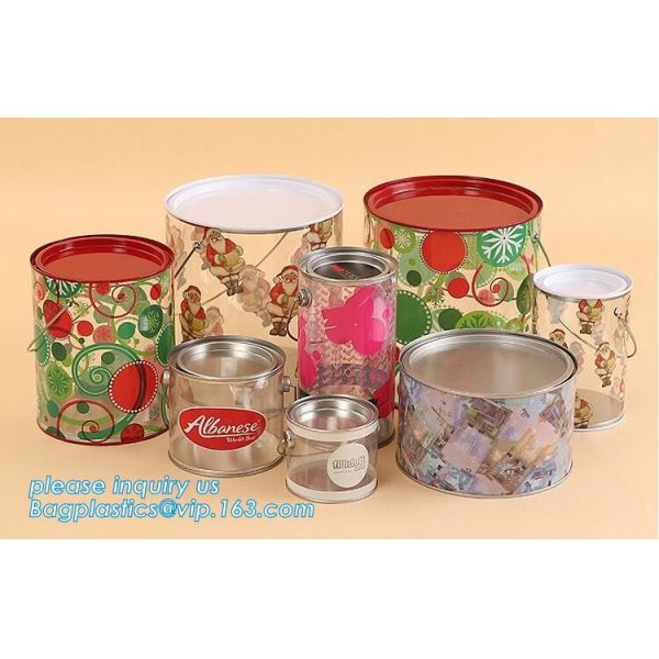 100ml pet clear plastic can,fruit candy tin container jars with aluminum lid,1 gallon clear paint can size bagease pack