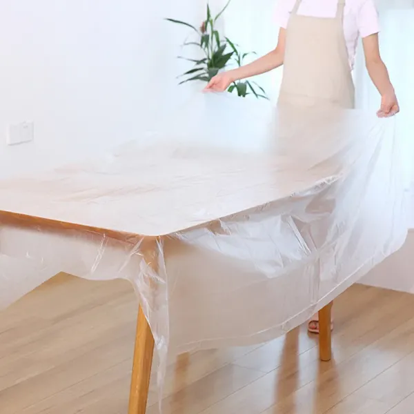Plastic Disposable Table Cloths Covers, PE Material, Waterproof, Rectangular Heavy Duty, Custom Sizes Available, Pack of 10