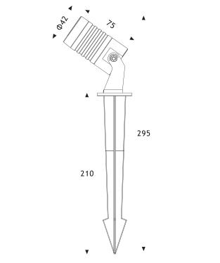 Outdoor Waterproof LED Garden Spotlight With High Power Cree LED DC12 - 24V AC120 - 240V