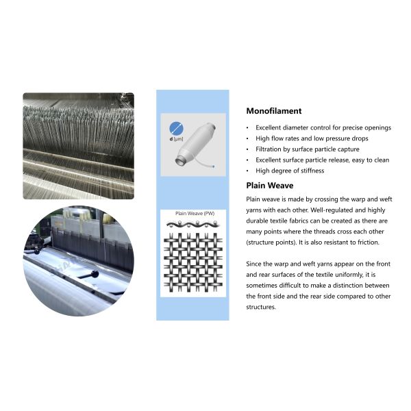 2000 Micron Polypropylene Monofilament Filter Mesh 51% Open Area