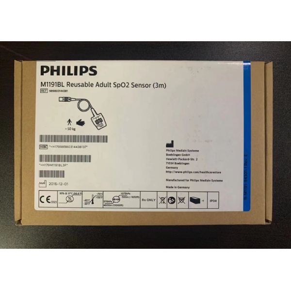 PHILIP M1191BL Adult Spo2 Sensor Reusable 3m D Head 8 Pins Ref 989803144381