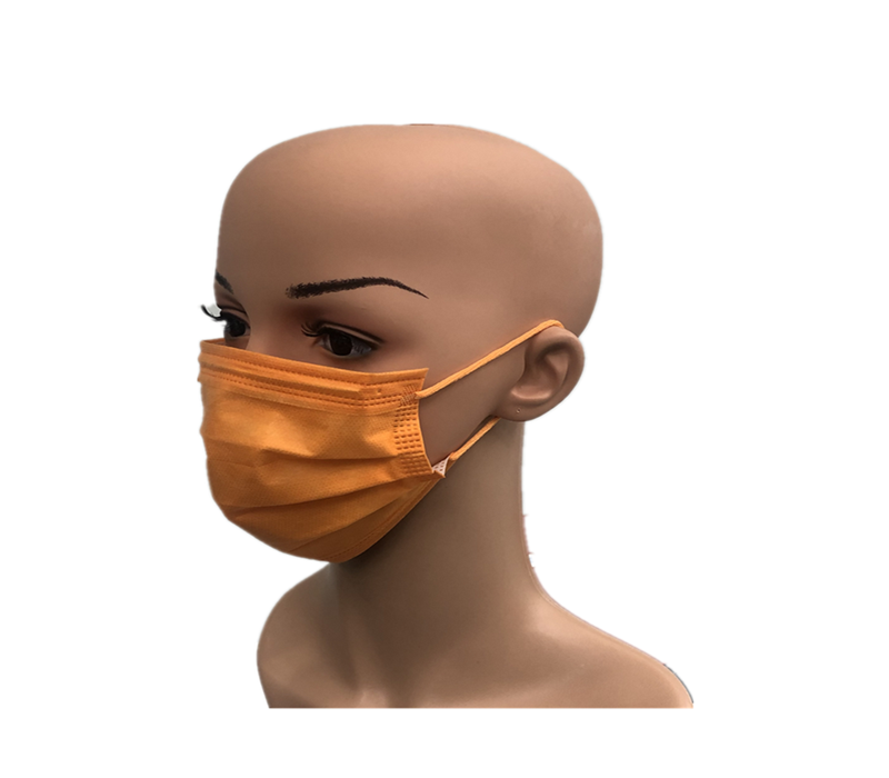 EN14683 Disposable Orange China Surgical Colorful Medical Face Mask